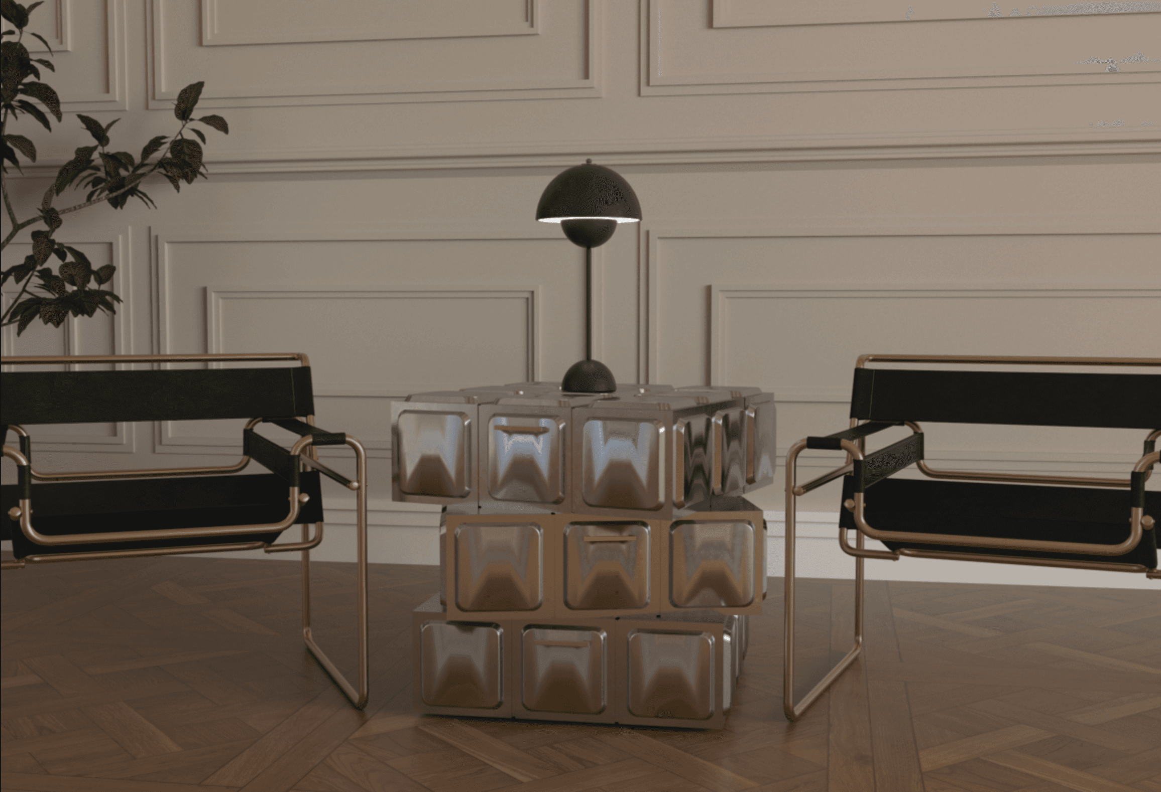 Magic Cube Metal | Side Table